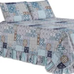 Kit Colcha Cobre Leito King 200 Fios Toque Macio 3 Peças com Porta Travesseiro