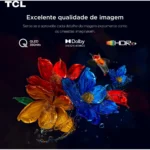 Smart TV 55″ TCL 4K UHD QLED 55P7K Google TV AiPQ Google Assistente 3 HDMI 1 USB