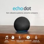 Echo Dot (Geração mais recente) | Smart speaker com Alexa, som vibrante e potente, Wi-Fi e Bluetooth | Cor Preta