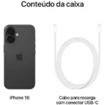 Apple iPhone 16 128GB Preto 6,1″ 48MP iOS 5G