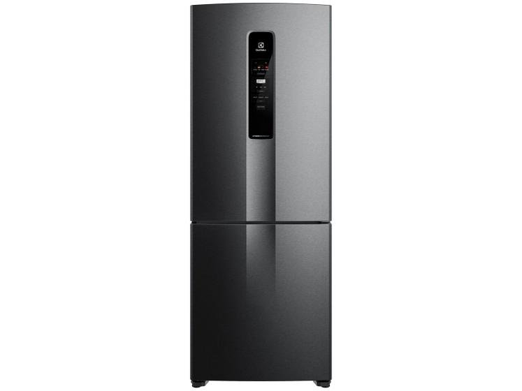 Geladeira/Refrigerador Electrolux Frost Free – Inverse Black Inox Look 490L IB7B