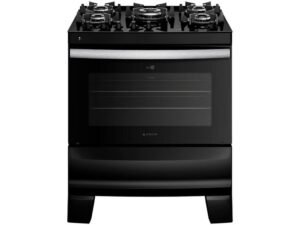 Fogão Atlas 5 Bocas Agile Glass Automático Mesa de Vidro Forno 86.5L