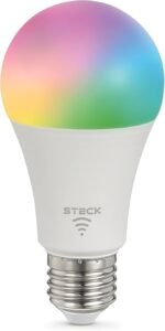 Lâmpada Inteligente 7W, Steck Ambiente Conectado RGBW Wi-Fi, Bivolt