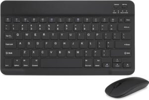 Combo Teclado e Mouse Bluetooth Ultrafino Sem Fio, Portátil e Recarregável E Teclado sem Fio