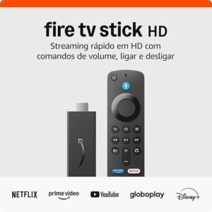 Fire TV Stick HD (Geração mais recente) | Com controle remoto por voz com Alexa (inclui comandos de TV), controles de casa inteligente e streaming em HD