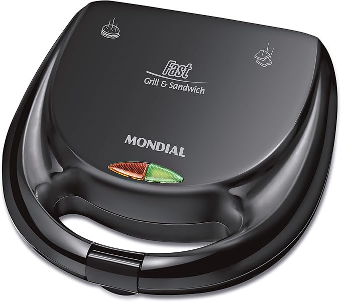 Sanduicheira Fast Grill & Sandwich, Preto, 750W, 220V – S-12 – MONDIAL