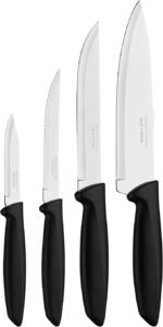 Tramontina JOGO FACAS INOX 4PC PLENUS PRE, Preto