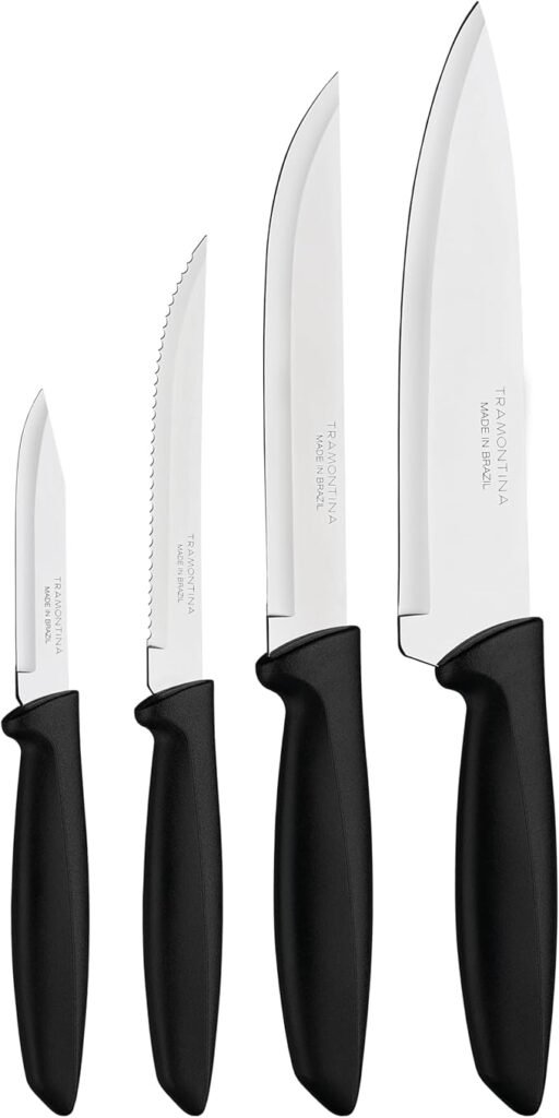 Tramontina JOGO FACAS INOX 4PC PLENUS PRE, Preto