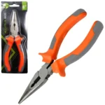 Alicate De Bico Meia Cana Reto 6” Cabo Emborrachado Laranja