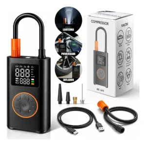 Compressor Digital De Ar Pneu Calibrador Portátil Para Carro Moto Bike Sem Fio Mini Bomba De Ar Elétrico Tela Digital Led Pneus