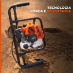 Perfurador Solo Trado Gasolina com 3 Brocas Extensão 1,20m Carbon
