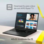 Notebook ASUS Vivobook Go 15 E1504 AMD RYZEN 5 7520U 8GB Ram 256GB SSD