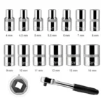 Kit Chaves Jogo Catraca Reversível Soquetes 46 Peças Maleta