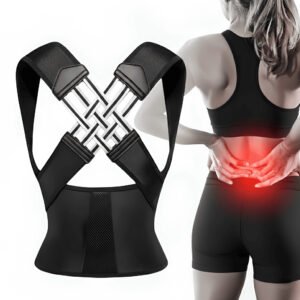 Colete Corretor de Postura Feminino – Cinta Unissex para Alivio de Dores e Melhora da Postura