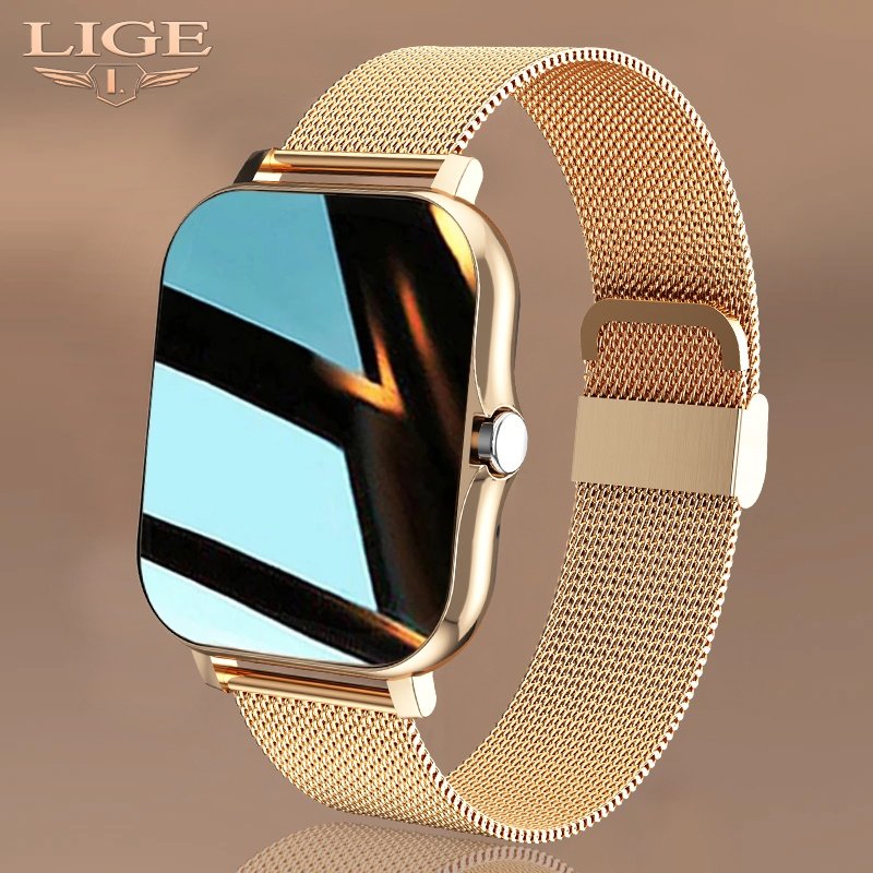 LIGE relogio inteligente masculino e feminino com à prova d ‘água masculina Smartwatch Women relógio