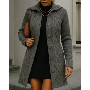 Casaco Sobretudo Feminino Lã Inverno Casaquinho Tricot